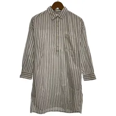 BEAUTY & YOUTH UNITED ARROWS　ストライプシャツ　長袖　トップス　レギュラーカラー　胸ポケット　ハーフボタン　日本製　古着　/2402