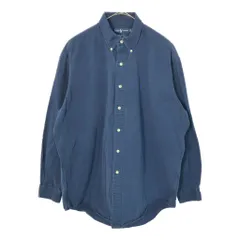 RALPH LAUREN ラルフローレン BLAKE ボタンダウン 長袖シャツ ネイビー(メンズ L)中古 古着 X3114
