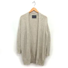 スピック&スパン Spick&Span ウール カーディガン ニット ロング リブ 長袖 ベージュ /NT18