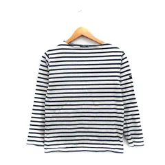 セントジェームス SAINT JAMES カットソー Tシャツ 長袖 コットン ボーダー XS ホワイト 白 /KT14