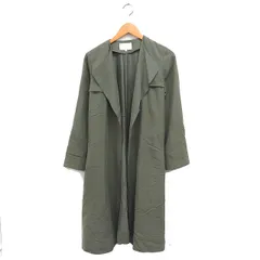 ビームスハート BEAMS HEART トレンチコート ロング アウター ガウン 無地 リボン 無地 M カーキ /FT47