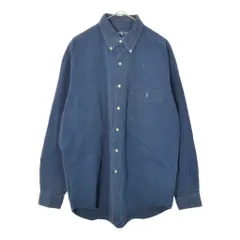 RALPH LAUREN ラルフローレン BLAKE ボタンダウン 長袖シャツ ネイビー(メンズ L)中古 古着 X3115