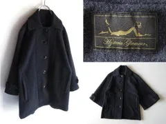 HYSTERIC GLAMOUR ヒステリックグラマー コットンウールモッサ ワイドスリーブ ポンチョジャケット ショートコート FREE ネイビー 日本製のサムネイル