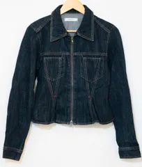 【中古】 MOUSSY レディースデニムジャケット Gジャン 1 MOUSSY/WAIST TUCK DENIM SHIRT/デニムジャケット Gジャン/1/インディゴブルー 藍/010HA411-7071