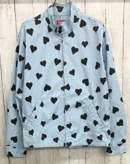Supreme Hearts Harrington Jacket シュプリーム  ブルゾン 総柄 ハート柄 ライトブルー スタンドカラー size S