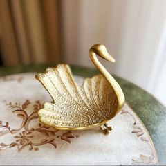 小物入れ 鍵置き 置物 インテリアトレイ オブジェ ゴールドの白鳥 スワン 高級感 アンティーク調 玄関 鍵 収納ボックス 雑貨 インテリア オシャレ アクセサリーケース ジュエリーボックス