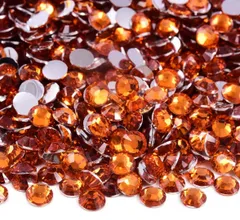 ミルキーストーン　高分子ストーン　ラインストーン　デコストーン 　オレンジ