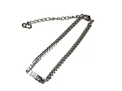 クリスチャン・ディオール　Christian Dior　ロゴプレート　喜平チェーン　ブレスレット　シルバーカラー　送料無料