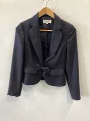 ピA406⚫︎ Fairy Star⚫︎フェアリースター⚫︎セットアップ⚫︎ジャケット⚫︎ワンピース⚫︎フォーマル⚫︎リボン付き⚫︎レース⚫︎ドッキング⚫︎レディース⚫︎size7⚫︎紺