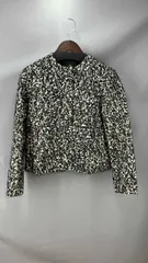 ★ Drawer ドゥロワー ジャケット 6522-299-0813 レディース 36 ブラック×ホワイト 通年