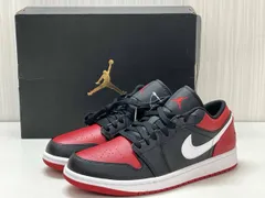 2 NIKE ナイキ エアジョーダン1LOW 553558-066 27.5cm ブラック レッド