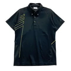 サイズ：M ADIDAS GOLF アディダスゴルフ N55030 ADIZERO 半袖ポロシャツ ボタンダウン  ブラック系 [240101618627] ゴルフウェア メンズ ストスト