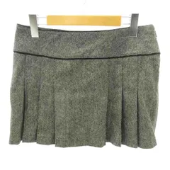 セシルマクビー CECIL McBEE ギャザー スカート ウール ミニ丈 7 グレー 0207