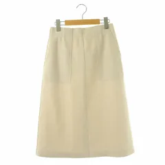 ボールジー BALLSEY トゥモローランド 23AW ニードルジャージー トラペーズスカート 台形 膝丈 34 ライトベージュ /HK ■OS