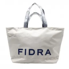 【新品】フィドラ ビッグトートバッグ 白×ネイビー ロッカーバッグ 持ち手ロゴ  ゴルフ FIDRAのサムネイル
