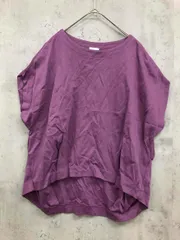 URBAN RESEARCH DOORS アーバンリサーチドアーズ DR35-21U123 コットンバックタックフレンチプルオーバー Tシャツ sizeM/紫 ■◆ レディース