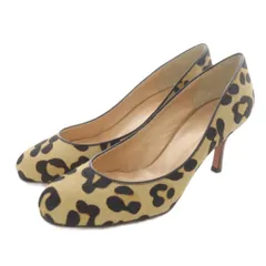 オデットエオディール Odette e Odile アローズ レオパード柄 パンプス ピンヒール 23.5cm ベージュ 茶色