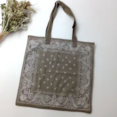 ◯TODAYFUL ペイズリー トートバッグ カーキ /26Hのサムネイル