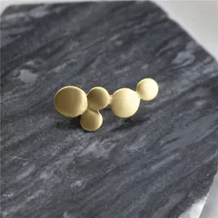 ゴールド　ブローチ　バブル　ツヤ　北欧　アンティーク　ミナペルホネンお好きな方に