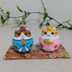 ミニ張り子★猫おひなさま ひな祭り HARIKOCAT