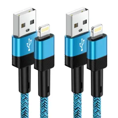 kigpozi iphone 充電ケーブル 1.8m ライトニングケーブル 2本セット 純正 iPhone充電コード 2.4A急速充電 Lightning ケーブル iPhone ケーブル ナイロン編み アイフォン充電ケーブル 断線防止 超高耐久 i ...