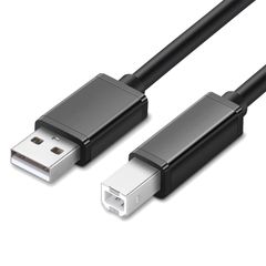 USB プリンターケーブル 1m USB2.0 Type B ケーブル Canon/Epson/Brother/HPなどのプリン,スキャナー,ピアノ,DAC に対応 そのほかUSB(Bタイプ)機器 (PVC素材-ブラック)