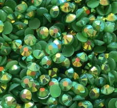 ミルキーストーン　高分子ストーン　ラインストーン　デコストーン 　グリーン