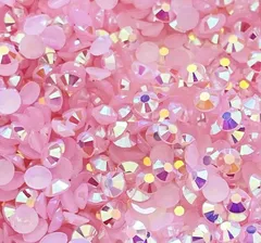 ミルキーストーン　高分子ストーン　ラインストーン　デコストーン 　ライトピンク