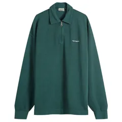 カーハート メンズ アウター パーカー・スウェット シャツ Carhartt WIPique Script Sweatshirt Dark Fir White ホワイト