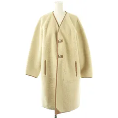 トゥデイフル TODAYFUL Cocoon Boa Coat コート ノーカラー ロング 36 アイボリー /AT ■OS