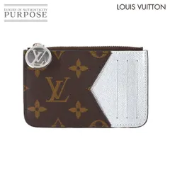 未使用 展示品 ルイ ヴィトン LOUIS VUITTON モノグラム カードケース ポルト カルト ロミー コインケース ブラウン シルバー 90311205