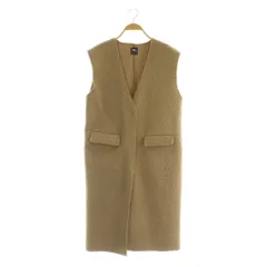 ザラ ZARA ロングジレ ベスト ニット Vネック USA S ベージュ /MY ■OS