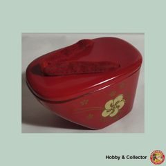 漆器 重箱 楕円形 すずらん柄 溜塗り 一点物 | Mercari