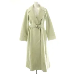 エメルリファインズ EMMEL REFINES ベルテッド フレア ロングコート アウター M ミントグリーン /ES ■OS