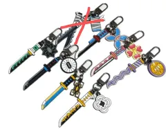 (再入荷)鬼滅の刃 我妻 善逸/時透 無一郎/竈門 炭治郎/実弥/伊黒 小芭内 日輪刀キーホルダー