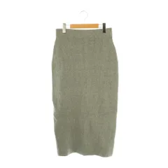スピック&スパン Spick&Span 24AW スパンコールラメリブニットスカート タイト ロング 38 グレー /HK ■OS
