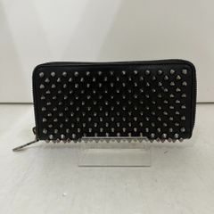 24863✨クリスチャンルブタン ラウンドファスナー スタッズ レザー 長 