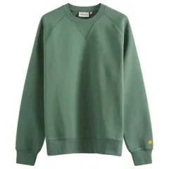 カーハート メンズ アウター パーカー・スウェット Carhartt WIP Chase Crew Sweat Duck Green Gold グリーン