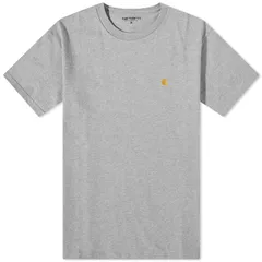 カーハート メンズ トップス Tシャツ Carhartt WIP Chase Tee Grey Heather Gold グレー