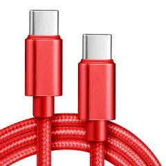 USB C to C ケーブル PD60W対応 急速充電ケーブル USB Type-C to Type-C 高速データ転送 USB2.0 高耐久 ナイロン編み素材 MacBook Pro、iPad、iPhone 16、iPhone 15、Galaxy ...