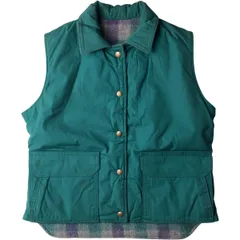 古着 70年代 ウールリッチ WOOLRICH チェック柄 中綿ベスト USA製 レディースM相当 リバーシブル/eaa613172