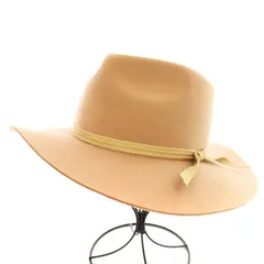 ラックオブカラー Lack of Color 中折れハット 帽子 リボン ウール S 55cm ピンクベージュ /KU ■OF