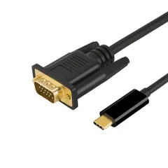 YFFSFDC USB C VGA 変換ケーブル USB C - VGA ケーブル 1.8M 1080P [Thunderbolt 3] 15ピン対応 MacBook Pro 、iPad Pro、 iMac 、 Chromebook Pixel、Sa ...