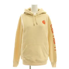 カーハート carhartt プルオーバーパーカー スウェット 長袖 オーバーサイズ XS ライトベージュ オレンジ /ES ■OS
