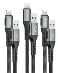iPhone 充電ケーブル 2m ライトニングケーブル 【3本セット】USB-A Lightning ケーブル Apple 充電コード 急速充電 高耐久 データ転送 iPhone 14/13/12/11/XS/Max/XR/8/7/6/6s/5/SE ...