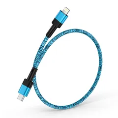 USB-C to Lightning ケーブル 0.3m タイプC iPhone 充電ケーブル PD対応 25W 急速充電 高速データ転送 ナイロン編み 高耐久 iPhone 14/13/12/11/X/8/7/6/5/iPad Mini/Air/P ...