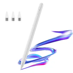 多機種対応 スタイラスペン 超高感度 耐久性 誤ON&OFF防止 磁気吸着対応 type-C急速充電 電量表示 極細 12g超軽量 3つ交換用ペン先付き Pad・Phone・Android・スマホ・タブレット対応