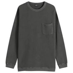 マナスタッシュ メンズ トップス Tシャツ Manastasheavy Snug Thermalong Sleeve TShirt Black ブラック