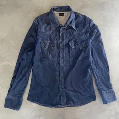 【k-36】Lee ウエスタンデニムシャツ　L インディゴ　長袖　スナップボタン　細身　シルエット　古着　メンズ　レディース　春秋　アメカジ　羽織り