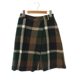 ブルーレーベルクレストブリッジ BLUE LABEL CRESTBRIDGE チェックスカート 膝丈 フレア 36 マルチカラー /DO ■OS
